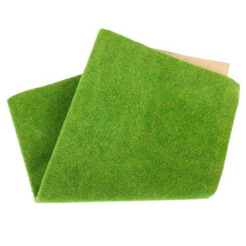 Toyvian Kunstrasen Hochwertiger Fake Turf für DIY Landschaftsdekor Lebensechte Gräser für Modelleisenbahn und Architektur Stark Langlebig für Themendekoration von Toyvian