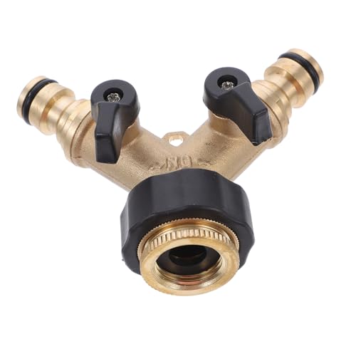 Toyvian Kupfer Wasserhahn Adapter Waschmaschinen Anschluss Verteiler Wege Schlauchverbinder für Außenwasserhahn Gartenbewässerung und Haushalt Toyvian Kupfer Wasserhahn Adapter Waschmaschinen Anschluss Verteiler Wege Schlauchverbinder für Außenwasserhahn Gartenbewässerung und Haushalt von Toyvian