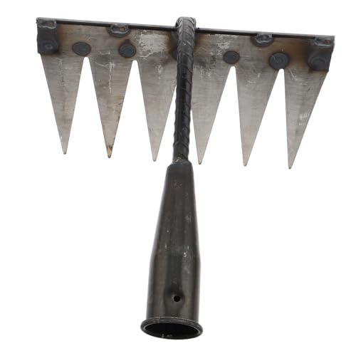 Toyvian Landwirtschaftlicher Rechen Rasenrechen Sandausgleichsrechen Grabegabel Für Die Gartenarbeit Gartenniveau -Tool Blumenerde Gartengerät Mit Langem Griff Kohlenstoffstahl Black Toyvian Landwirtschaftlicher Rechen Rasenrechen Sandausgleichsrechen Grabegabel Für Die Gartenarbeit Gartenniveau -Tool Blumenerde Gartengerät Mit Langem Griff Kohlenstoffstahl Black von Toyvian