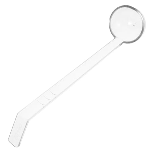 Toyvian Langer Transparenter Servierlöffel aus Bruchsicherem PC mit Rutschfester Gebogener Spitze Langer Griff für Soßen Suppen Buffet und Catering Hitzebeständig und Langlebig von Toyvian