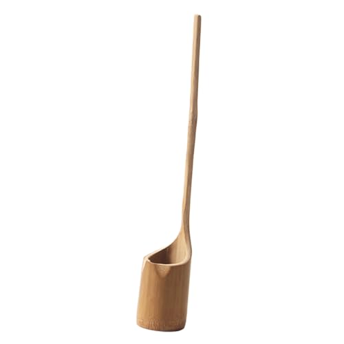 Toyvian Langer handgefertigter Schöpflöffel mit langem Stiel robuster und praktischer Wasser und Weinschöpflöffel für Teezeremonien und Zuhause kompakt leicht zu reinigen und zu von Toyvian