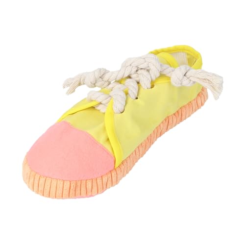 Toyvian Langlebiges Quietschendes Pet Toy Kauspielzeug für Hunde mit Zahnpflegefunktion Robustes Beißspielzeug für Welpen und Große Hunde Gelb Stimulierendes Haustierspielzeug von Toyvian