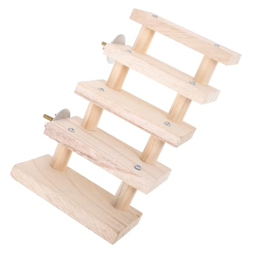 Toyvian Leiter Aus Papageienholz Hamster Leitern Käfig Guinea Meerschweinchen Treppenkarre Chinchilla-kletterleiter Haustierleiter Kleintierzubehör Hölzern von Toyvian