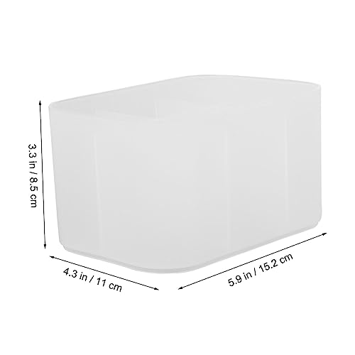 Toyvian Maniküre Werkzeug Aufbewahrungsbox Fächer Weiß Desktop Organizer für Nagelkunst Zubehör Tragbarer Behälter für Kosmetik und Büro von Toyvian