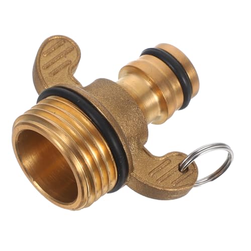Toyvian Messing Garten Schlauch Schnellverbinder Außengewinde Wasserschlauch Adapter Doppelflügel Wasserrohr Kupplung Leckfrei Wetterbeständig für Außenbereich Toyvian Messing Garten Schlauch Schnellverbinder Außengewinde Wasserschlauch Adapter Doppelflügel Wasserrohr Kupplung Leckfrei Wetterbeständig für Außenbereich von Toyvian