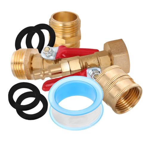 Toyvian Messing Rv Winterize Adapter Teilig Innen Außen Gewinde mit Schnellkupplung und Kugelhahn Wasserhahnanschluss für Gartenschlauch und Frostschutz Bewässerungssystem Toyvian Messing Rv Winterize Adapter Teilig Innen Außen Gewinde mit Schnellkupplung und Kugelhahn Wasserhahnanschluss für Gartenschlauch und Frostschutz Bewässerungssystem von Toyvian