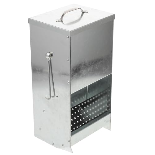 Toyvian Metall-Futtertrog: 650 ml/22 oz Kaninchenfutterspender für den Käfig – Heuspender für Häschen mit magnetischem Deckel und Haken – Futterspender für den Außenbereich für Kaninchen, von Toyvian