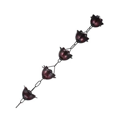 Toyvian 1m Winterablaufkette Dacheck-regenfänger Regenkette Drainage-regenkette Blumenstil Fallrohr Wasser Sammeln Korrosionsbeständig Langlebig Einfach Kostengünstig von Toyvian