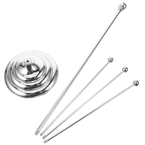 Toyvian Metall Tischflaggenhalter mit Stabilem Standfuß Teilig Robuster Fahnenmast für Schreibtisch Konferenzraum Dekoration Tragbar und Einfach zu Montieren von Toyvian