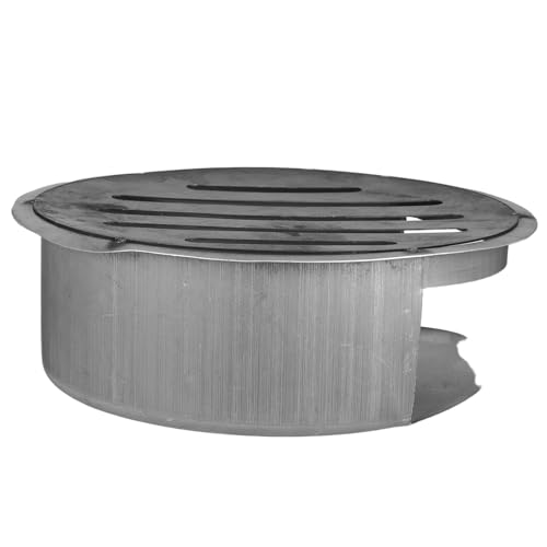 Toyvian Metallischer Aschenbehälter für Holzofen Runde Grillplatte für Outdoor BBQ und Camping Effiziente Ascheablage mit Optimaler Luftzirkulation von Toyvian