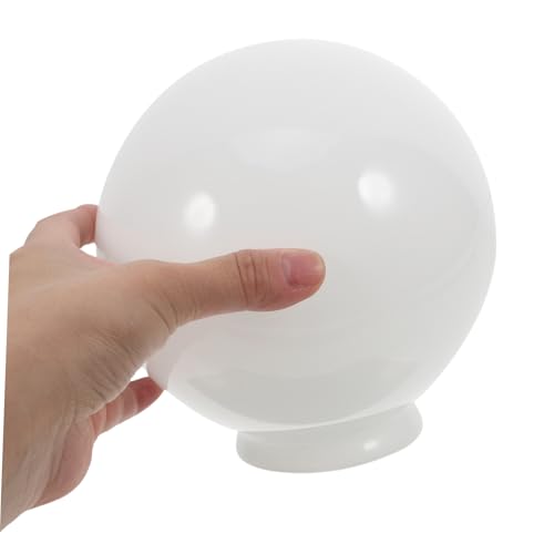 Toyvian Milchglas Lampenschirm Kugelform Ersatz Glas Lampenschirm für Pendelleuchten Deckenventilator Lichtabdeckung Weiß Rund Kompatibel für Wohn Schlafzimmer Beleuchtung von Toyvian