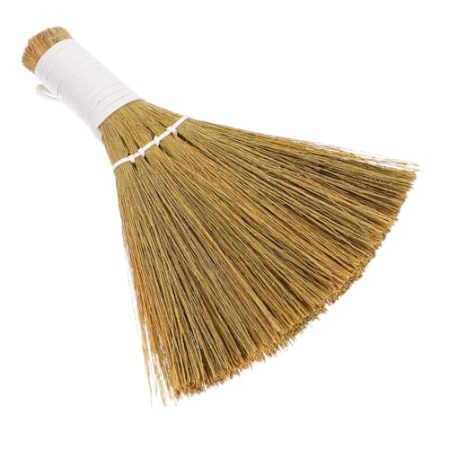 Toyvian Mini Handbesen aus Miscanthus mit Weißem Griff Kompakter und Leichter Handfeger für Tisch und Sofa Effiziente Kleiner Staubbesen für Desktop und Tragbarer Schmutzbesen von Toyvian