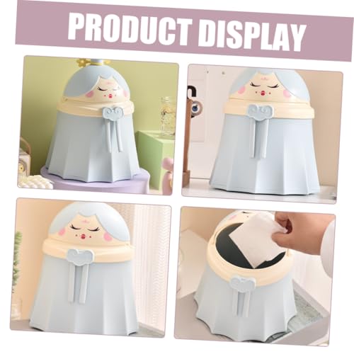 Toyvian Mini Mülltonne mit Deckel Kleiner Desktop Abfallbehälter aus Robustem Material Praktische Tisch mülltonne für Schlafzimmer Wohnzimmer Büro Einfacher Reinigung und Langlebig von Toyvian