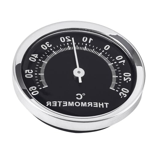 Toyvian Mini Outdoor Wandthermometer Schwarz Kompaktes Leichtes mit Digitaler Temperaturanzeige Platzsparendes Einfach zu Montierendes Hängendes Messgerät für Innen und Außenbereich von Toyvian