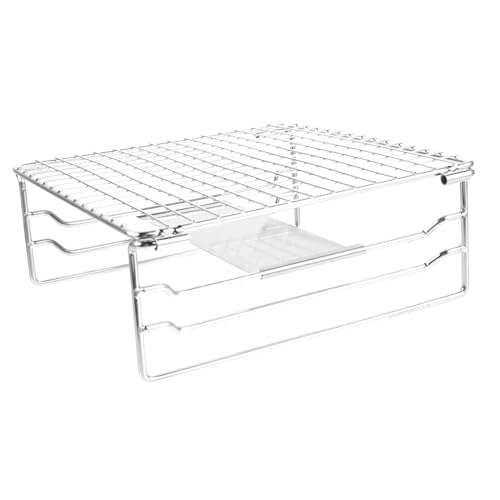 Toyvian Grillrost Kühlgitter für BBQ Outdoor Grill Back und Abkühlrost Vielseitig Einsetzbar Rechteckig Schnelles Abkühlen von Toyvian