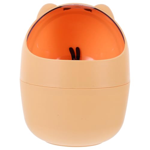 Toyvian Mini mülleimer mit Klappdeckel Kompakter Tisch abfalleimer für Büro und Bad Platzsparend Multifunktional als Papierkorb und Aufbewahrungsbehälter Niedliches Design für von Toyvian