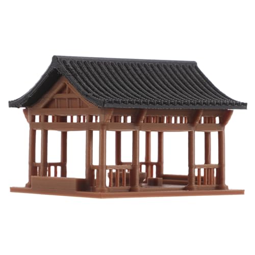 Toyvian Miniatur Chinesisches Gartenpavillon Modell aus Kunststoff Antike Architektur Figur Leichtes Tragbares Dekor für Wohnzimmer Terrarium Bonsai und Micro Landschaft von Toyvian