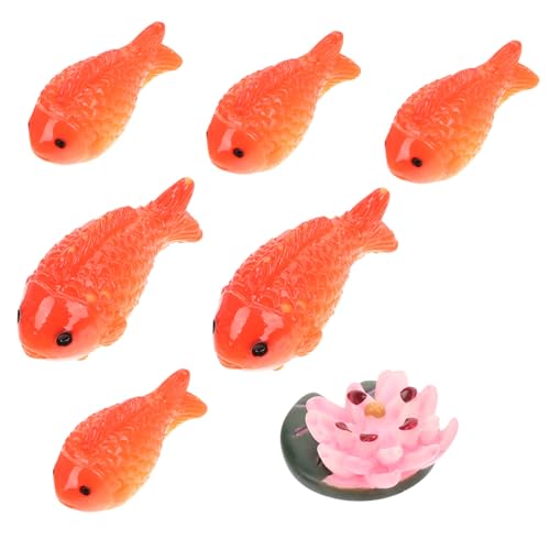 Toyvian Miniatur Fischmodell und Lotusblatt Deko aus Resin Naturnahe Miniatur Ornamente für Aquarium Bonsai Puppenhaus Mini Garten Zubehör Lebensechte Fischdekoration Toyvian Miniatur Fischmodell und Lotusblatt Deko aus Resin Naturnahe Miniatur Ornamente für Aquarium Bonsai Puppenhaus Mini Garten Zubehör Lebensechte Fischdekoration von Toyvian