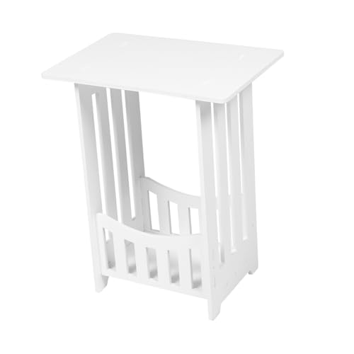 Toyvian Moderner Beistelltisch Kompakter Nachttisch für Kleine Räume Stabiler Mini Sofa Kaffeetisch mit Modischem Hohlraum-Design als Praktischer Nachttisch und Ablagetisch von Toyvian