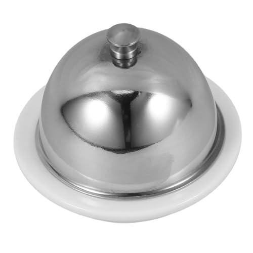 Toyvian Multifunktionale Butterplatte aus Keramik und Edelstahl Leichter Sauce Dish und Servierplatte für Zuhause Küche Party und Outdoor Gesund und Langlebig von Toyvian