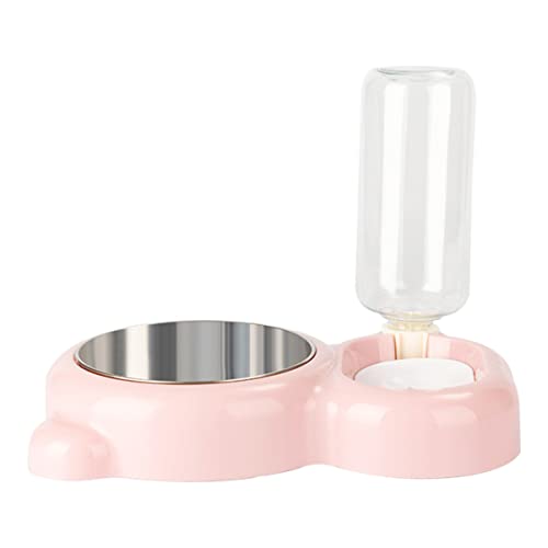 Toyvian Multifunktionaler Haustiernapf mit Wasserflasche für Katzen und Hunde rutschfeste Fress und Trinkschüssel Einfach zu Reinigen Rosa Toyvian Multifunktionaler Haustiernapf mit Wasserflasche für Katzen und Hunde rutschfeste Fress und Trinkschüssel Einfach zu Reinigen Rosa von Toyvian