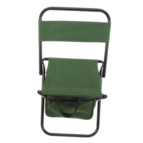 Toyvian Multifunktionaler Klappstuhl mit Stauraum Robuster Kompakter Outdoor Campingstuhl für Erwachsene Faltbarer Angelstuhl Leichter Bequemer Sitz für Garten Strand und Angelausflüge von Toyvian