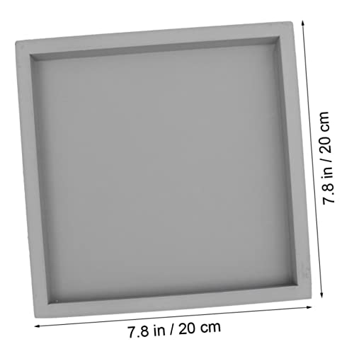 Toyvian Nachahmung Zement Blumentablett Pflanzentopfsaucer Untertassen-tablett Topfblumenschalen Eingetopft Dekoratives Tablett Pflanzentöpfe Innen Rechteckig Beton Grey von Toyvian