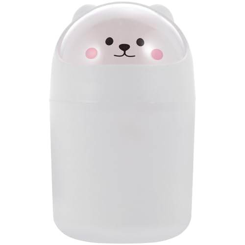 Toyvian Niedriger Mini Tischmülleimer mit Deckel Niedlicher Cartoon Bär Platzsparender Abfalleimer für Büro Schlafzimmer und Badezimmer für Schreibtisch und Arbeitsfläche Toyvian Niedriger Mini Tischmülleimer mit Deckel Niedlicher Cartoon Bär Platzsparender Abfalleimer für Büro Schlafzimmer und Badezimmer für Schreibtisch und Arbeitsfläche von Toyvian