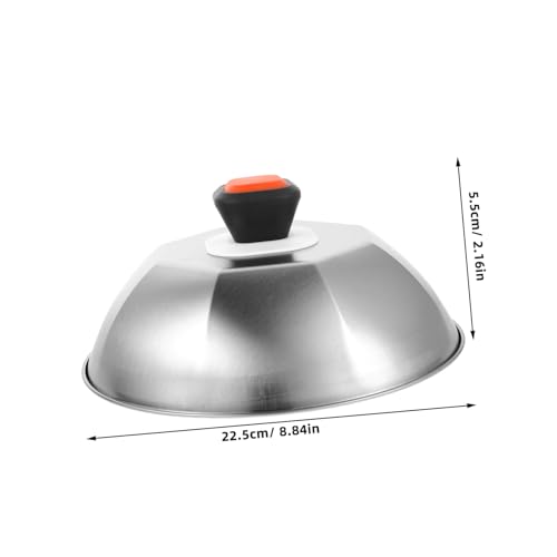 Toyvian Octagonal Grillpfannenabdeckung BBQ Grillabdeckung Basting Dome Lid für Outdoor Camping Steak Wok Abdeckung Hitzespeicher Feuchtigkeitsverschluss von Toyvian
