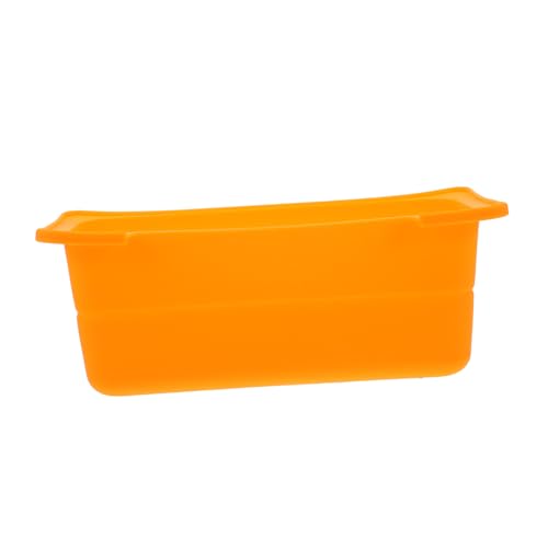 Toyvian Ofen Tropfschale Camping Bratpfanne Zubehör Grills Liner Wiederverwendbare Auffangwanneneinlage Silikon-Fettbecher-Einsatz Schmierbüchseneinsatz Kieselgel Orange von Toyvian
