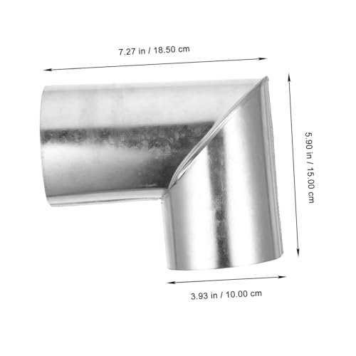 Toyvian Ofenrohr Bogen Metall Kaminrohr Flansch Abgasrohr Küchenlüftungsschlauch Hitzebeständig für Heizungsabzug Badezimmer Küche von Toyvian