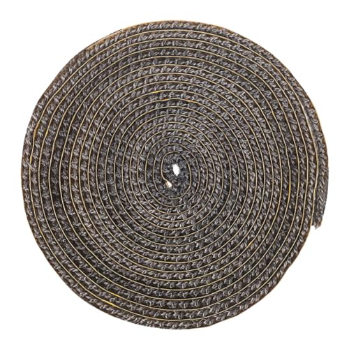 Toyvian Ofentürdichtung Selbstklebend Hitzebeständige Glasfaserschnur für Holzofen Pelletkamin Ofendichtung Ofendichtschnur Energieeffiziente Ofendichtung von Toyvian
