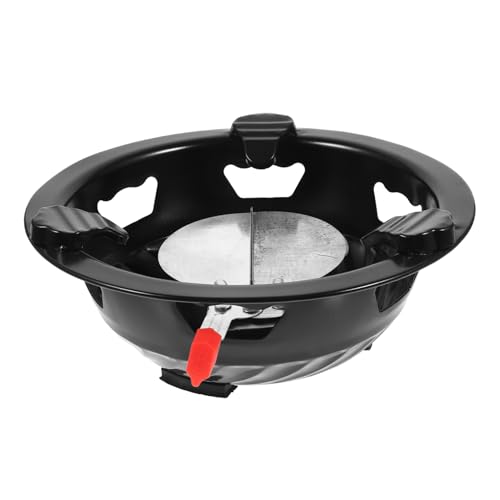 Toyvian Outdoor Camping Alkoholkocher Leicht Kompakt Tragbar Hitzebeständig für Wandern Picknick und Outdoor Küche Robustes Schwarzes Kochgeschirr Zubehör von Toyvian