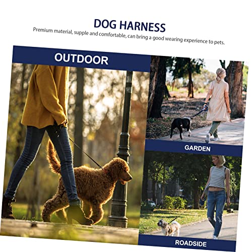 Toyvian Outdoor Hundegeschirr mit Leine Verstellbares Leichtes Brustgeschirr für Kleine Hunde Robustes Bequemes Welpen Geschirr mit Langlebiger Schnalle und Praktischem Gelb von Toyvian