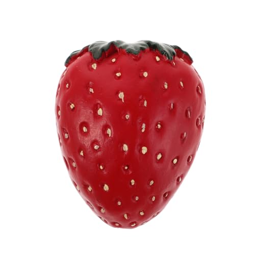 Toyvian Outdoor Schlüsselversteck Erdbeere Wetterfest Versteckte Schlüsselbox Garten Zugriff Spare Key Safe von Toyvian