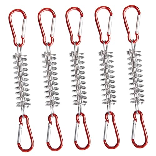 Toyvian Outdoor Zelt Windfeste Schnalle mit Sturmleinen und Haken Robuste Stahlfeder für Camping Wandern Planenspanner für Zeltseile von Toyvian