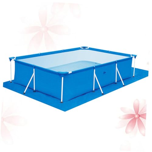 Toyvian PE Pool Abdeckplane und Bodenschutz Matte rutschfest Strapazierfähiges Gewebe für Aufblasbare und Rahmenpools Praktische Unterlegmatte für Pools Blau von Toyvian
