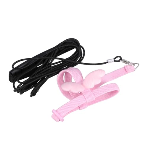 Toyvian Papagei Fluggeschirr mit Elastischem Latexband Sicheres Parrot Flying Rope Geschirr mit Niedlichen Flügeln Strapazierfähiges für Wellensittich und Haustiervögel von Toyvian