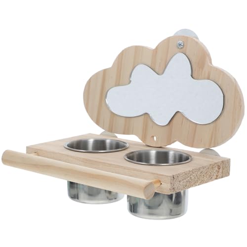Toyvian Papageien Futterstation mit Spiegel Multifunktionale Holzrahmen für Käfige für Sittiche Nymphensittiche Conures und Vögel Toyvian Papageien Futterstation mit Spiegel Multifunktionale Holzrahmen für Käfige für Sittiche Nymphensittiche Conures und Vögel von Toyvian
