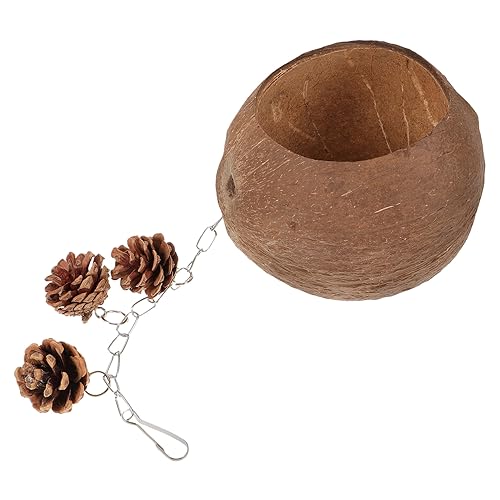 Toyvian Papageiennestschaukel klein Kokosnuss Vogel hängendes Nest Vogelnest Vogelkäfigkäfigkäfig Vogelschaukel Vogelanreicherung Haushaltsvogelhängematte Papagei Hängenest von Toyvian