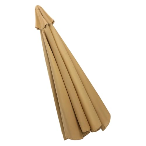 Toyvian Patio Sonnenschirm Ersatzbezug Khaki Gartenschirm Dach Streben Outdoor Ersatzdach für Umbrella Canopy Side Courtyard Design von Toyvian