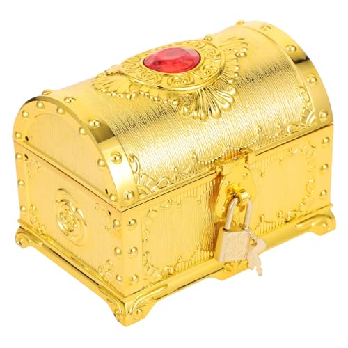 Toyvian Schatzkiste Piraten Truhe Vintage Design Multifunktionale Requisite für Kindergeburtstag Halloween und Piratenpartys Aufbewahrung für Schmuck von Toyvian