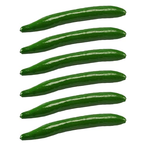 Toyvian Plastik Gurken Fake Cucumber Vegetable 6 Stücke Künstliche Gurke Gef?lschte Lebensechte Gurke Künstliche Gurke Simulation Simulated Vegetable Fake Cucumber von Toyvian