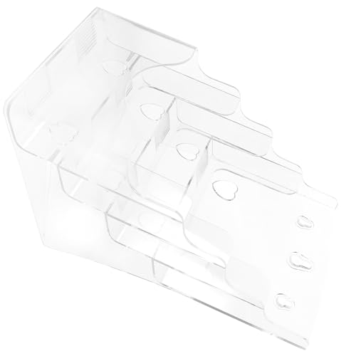 Toyvian Prospekthalter Transparenter Desktop Dokumentenständer Stabiler und Platzsparender Ordner organizer für Büro Vielseitiger Klarer Akten Flyerhalter von Toyvian