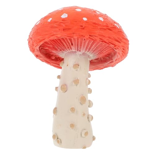Toyvian Realistische Pilzfigur Kunstharz Wetterfeste Gartendekoration Bunte Bonsai Pilz Skulptur Leicht und Langlebig für Outdoor Tisch und Regal Dekoratives Modell für Garten und von Toyvian