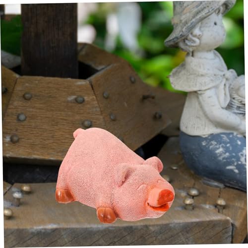 Toyvian Realistischer Schlüsselverstecker Schwein aus Langlebigem Naturharz Wetterfeste Gartendeko Sicherer Aufbewahrungsort für Ersatzschlüssel Dekoratives Outdoor Schlüsselversteck von Toyvian