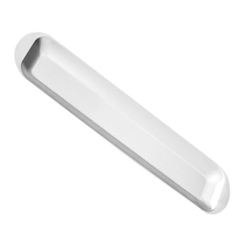 Toyvian Rechteckige Scheibe aus rostfreiem Stahl Teller groß Tablett Sushi Metallplatte zarte Edelstahlplatte Tischplatte aus Edelstahl Obstschale Rostfreier Stahl Silver von Toyvian