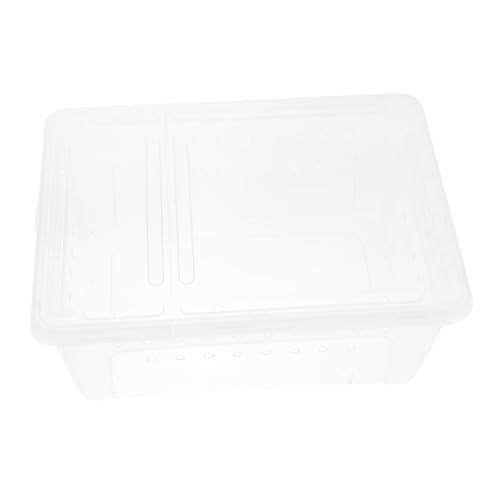 Toyvian Reptilien Fütterungsbox Mittlere mit Belüftung Stapelbar und Bruchsicher Leichter Kunststoff Behälter für Spinnen Eidechsen Skorpione und Insekten Tragbar für Terrarien und von Toyvian