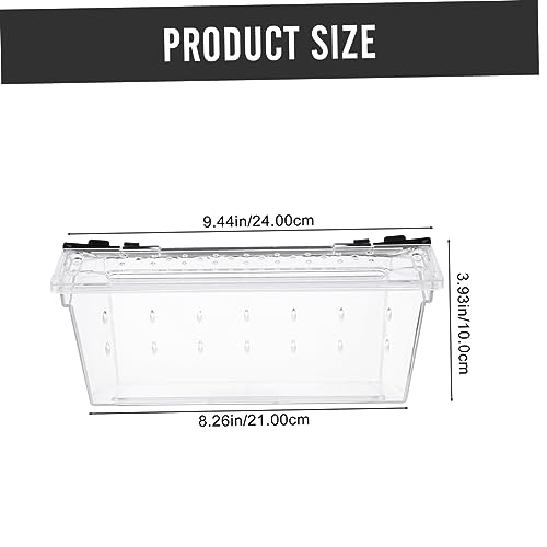 Toyvian Reptilien Zuchtbox aus Hochwertigem Abs Transparente Aufzuchtbox für Gecko Spinnen und Kleine Tiere Praktische Transport und Beobachtungsbox mit Ausreichendem Umweltfreundlich und von Toyvian