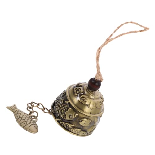 Toyvian Retro Metall Windspiel Fisch Design Hängende Glocke Ornamente Legierung Windglocke für Garten Tür Auto Chinesische Dekoration Toyvian Retro Metall Windspiel Fisch Design Hängende Glocke Ornamente Legierung Windglocke für Garten Tür Auto Chinesische Dekoration von Toyvian